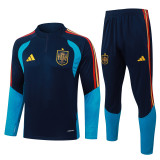 2026-27 Spain royal blue Half Pull Tracksuit B26017#