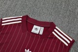 2025-26 Mens Arsenal Wine Red  vest Training Short Suit