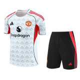 2025-26 Manchester United white Training Short Suit