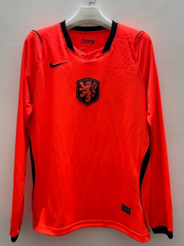 2026-27 Mens Netherlands home long sleeve  soccer jersey