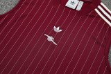 2025-26 Mens Arsenal Wine Red  vest Training Short Suit