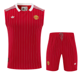 2025-26 Manchester United red vest Training Short Suit