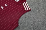2025-26 Mens Arsenal Wine Red  vest Training Short Suit