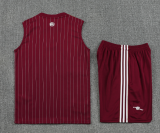 2025-26 Mens Arsenal Wine Red  vest Training Short Suit