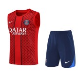 2025-26 Mens PSG red vest short training suit