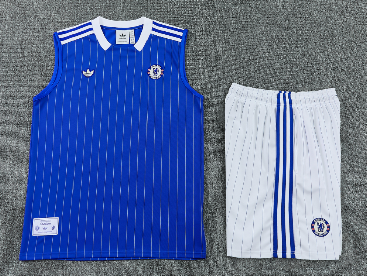 2025-26 Mens Chelsea blue vest Short Training Suit