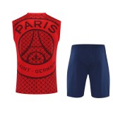 2025-26 Mens PSG red vest short training suit