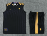 2025-26 Manchester United black vest Training Short Suit