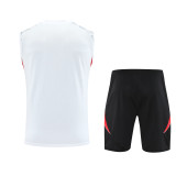 2025-26 Manchester United white vest Training Short Suit