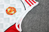2025-26 Manchester United white vest Training Short Suit