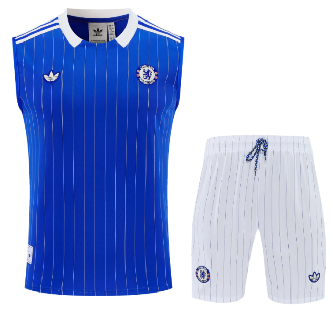 2025-26 Mens Chelsea blue vest Short Training Suit
