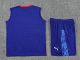 2025-26 Mens RB Leipzig blue vest short training suit
