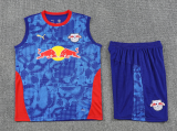 2025-26 Mens RB Leipzig blue vest short training suit