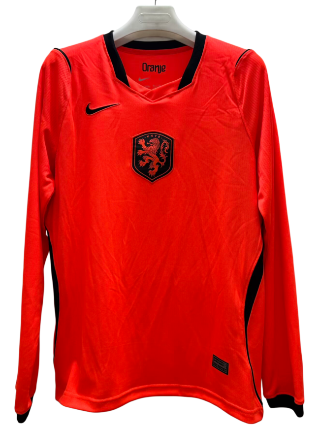 2026-27 Mens Netherlands home long sleeve  soccer jersey