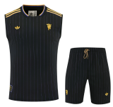 2025-26 Manchester United black vest Training Short Suit