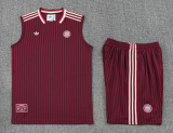 2025-26 Mens Bayern Munich maroon vest Training Short Suit