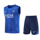 2025-26 Mens PSG blue vest short training suit