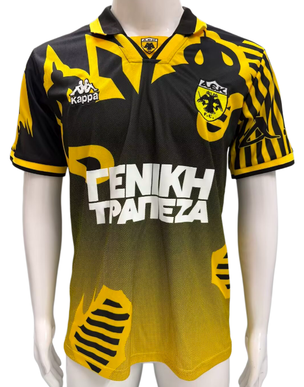 1997-98 Mens AEK Athens retro home Soccer Jersey