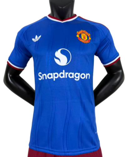 2026-27 Manchester United  away Blue Player Version Soccer Jersey