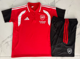 2026-27 Mens Arsenal polo Red Training Short Suit  C2611#