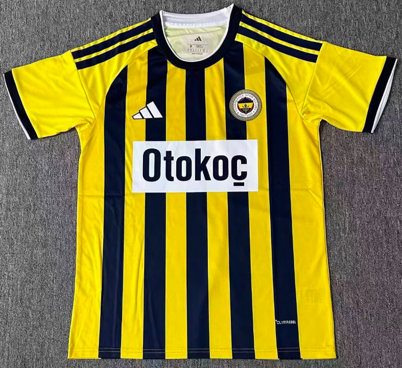 2025-26 Mens Fenerbahce Home yellow Soccer Jersey