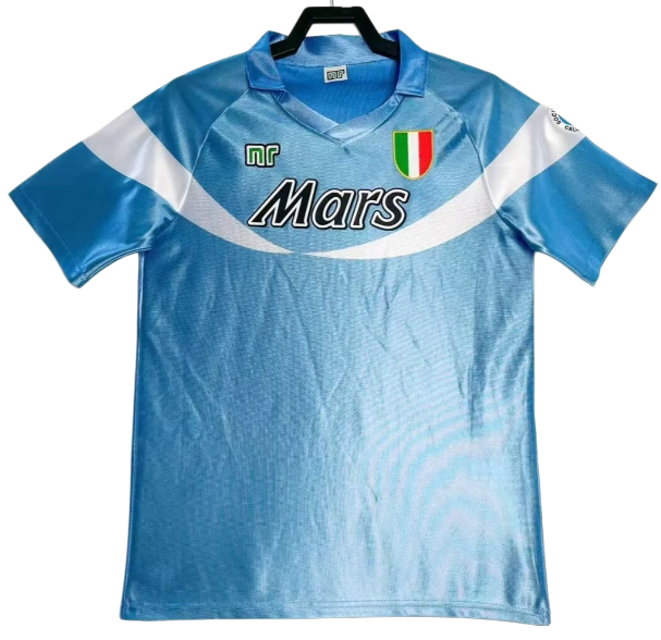 1990-91 Napoli Home Retro blue Soccer Jersey