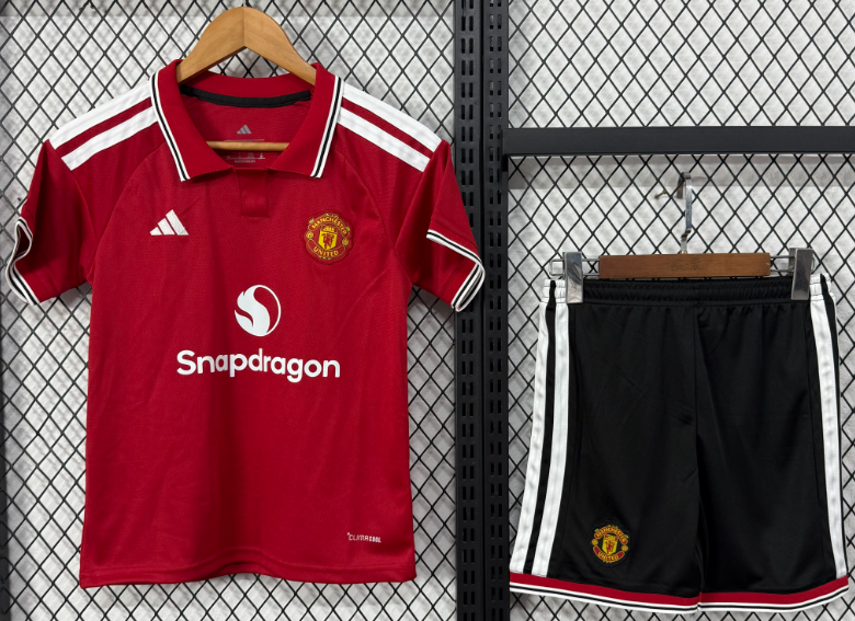 2026-27 KIDS Manchester United home Red  soccer Jersey