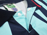 1992 Mens England Away lake blue Retro Soccer Jersey