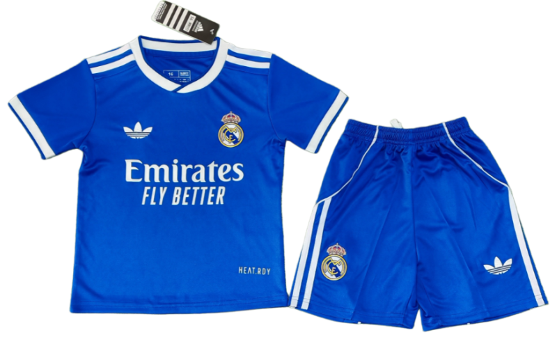 2025-26 Kids Real Madrid  Third away soccer Jersey