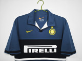 1998-99 Inter Milan Retro  away dark blue soccer Jersey