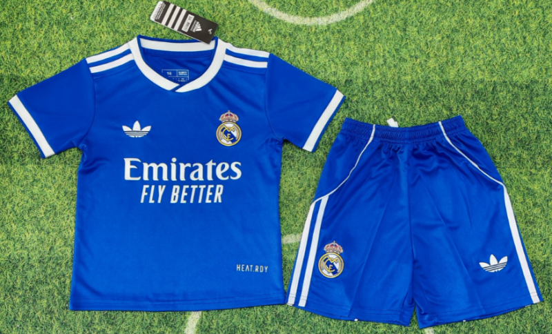 2025-26 Kids Real Madrid  Third away soccer Jersey