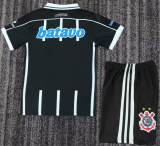 1999-00 Kids Corinthians away retro black Soccer Jersey