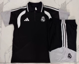 2026-27 Mens Real Madrid Polo black Training Short Suit C2615#