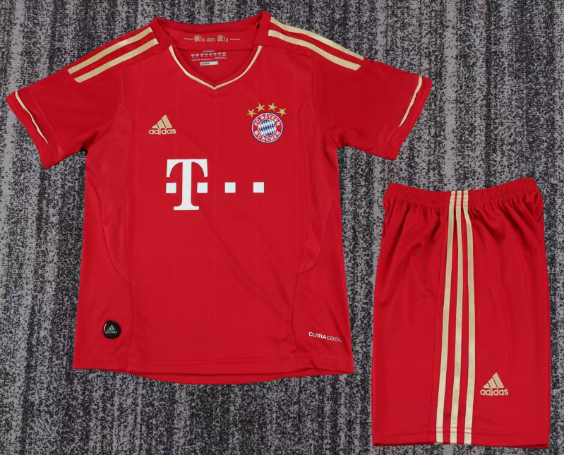 2012-13 Kids  Bayern Munich retro home red soccer  jersey