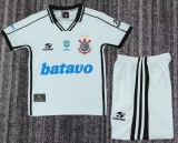 1999-00 Kids Corinthians home retro white Soccer Jersey