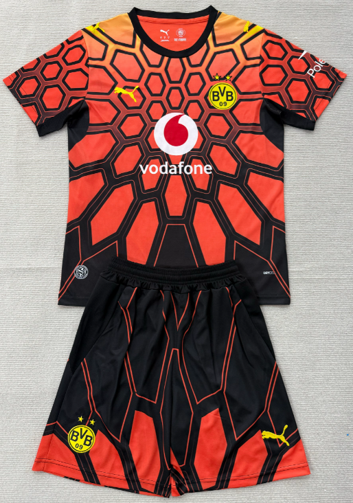 2026-27 KIDS Borussia Dortmund goalkeeper orange soccer Jersey