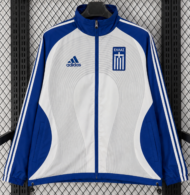 2005-06 Greece blue and white Casual Edition Windbreaker