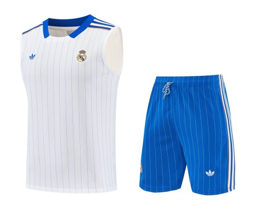 2026-27 Real Madrid  White vest Training Short Suit