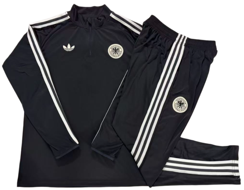 2026-27 Germany dark gray Kids Half Pull Tracksuit E26086#