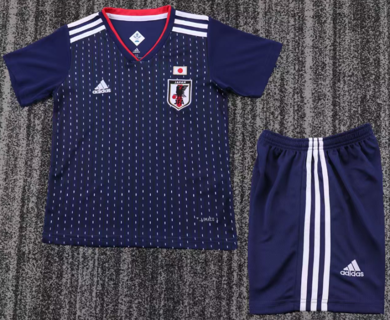 2018 Kids Japan Home  Retro Soccer Jersey
