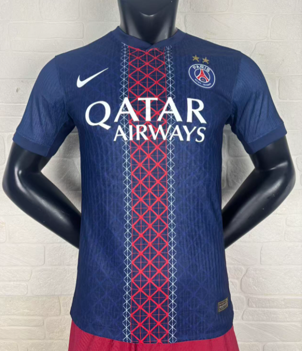 2025-26Mens PSG  Home Player  Soccer Jersey（Have One Stars⭐⭐)