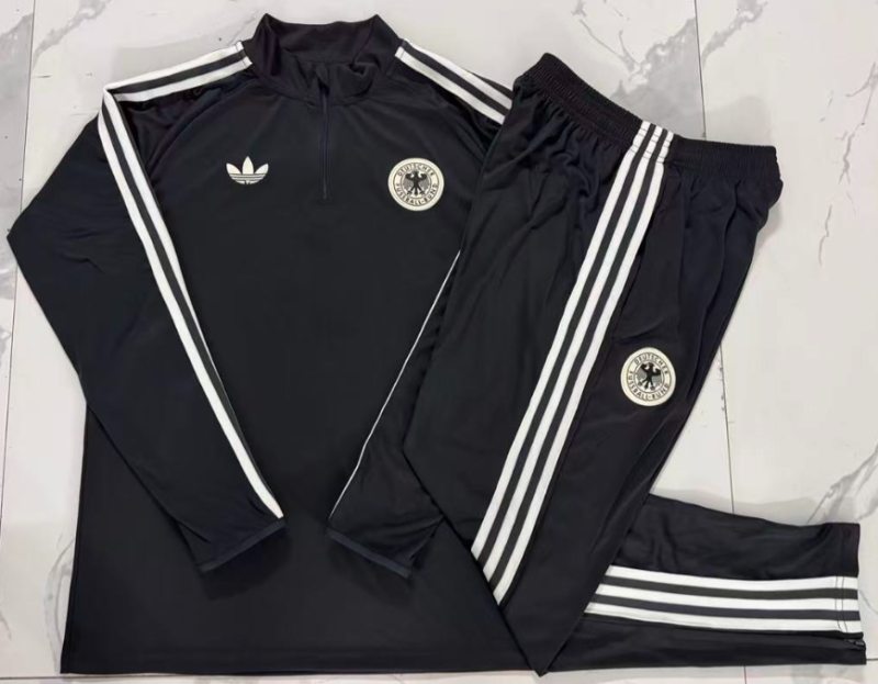 2026-27 Germany dark gray Kids Half Pull Tracksuit E26086#