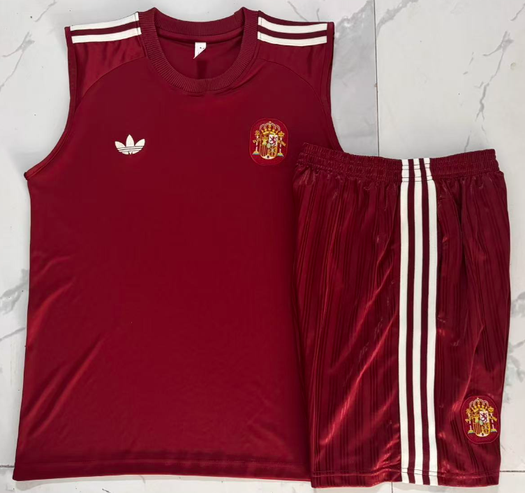 2026-27 Spain maroon vest training Short suit D26044#