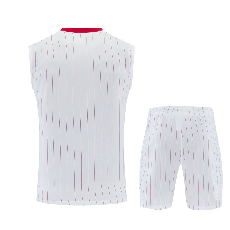 2026-27 Manchester United white vest Training Short Suit