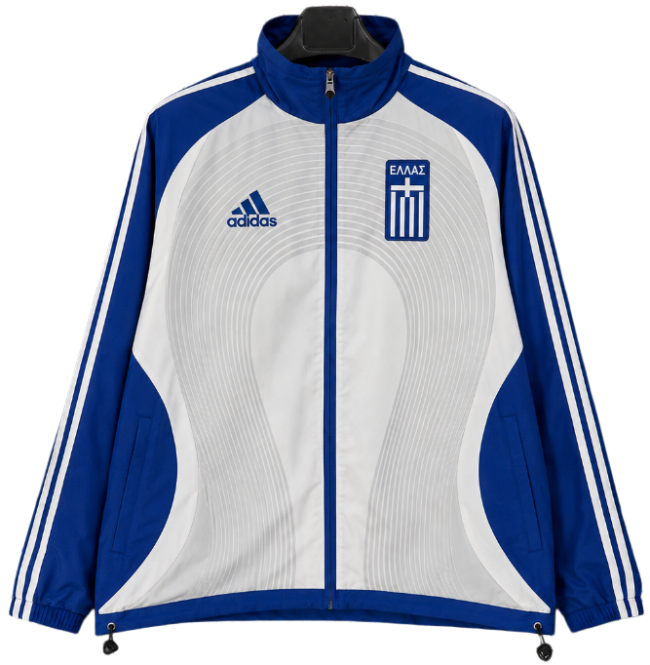 2005-06 Greece blue and white Casual Edition Windbreaker