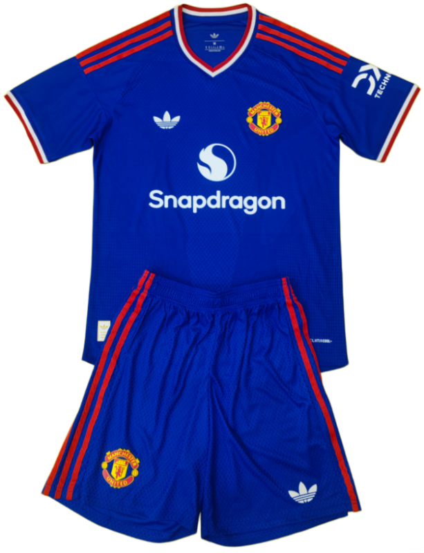 2026-27 KIDS Manchester United away blue  soccer Jersey