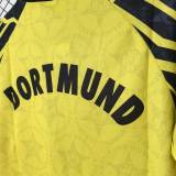 1994-95 Mens Borussia Dortmund Retro yellow Home soccer Jersey