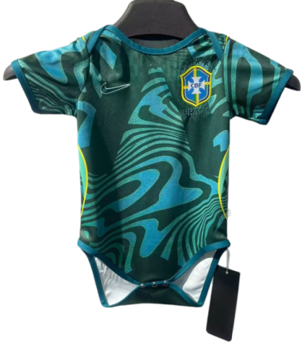 2026-27 Brazil Baby green Infant Crawl Suit