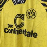 1994-95 Mens Borussia Dortmund Retro yellow Home soccer Jersey