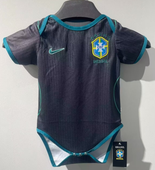 2026-27 Brazil Baby black Infant Crawl Suit